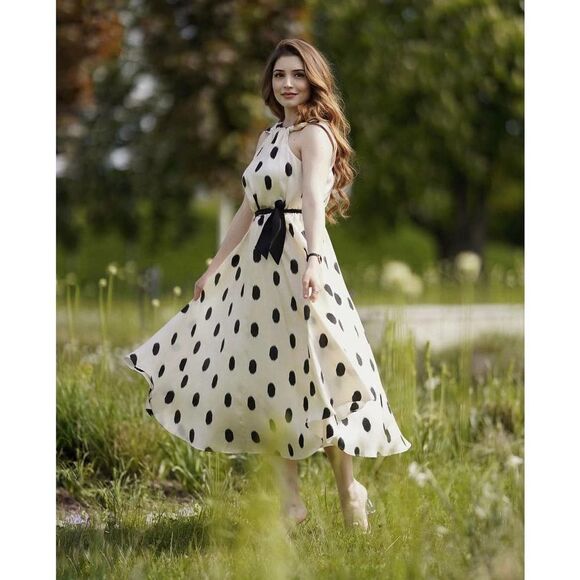 Mango Belted Printed Dress New - Picture 1 of 11
